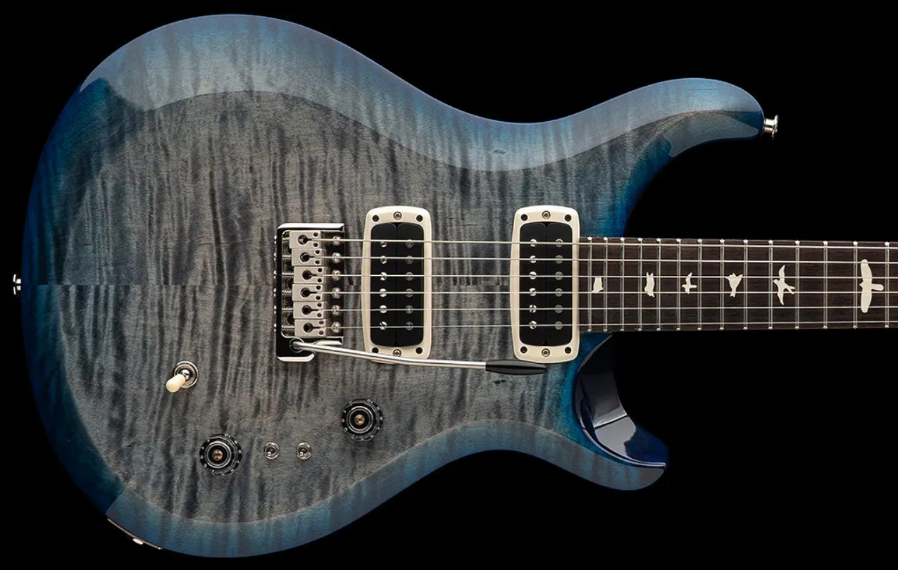 Prs S2 Custom 24-08 Usa 2h Tci Trem Rw - Faded Gray Black Blue Burst - Guitare Électrique Double Cut - Variation 2