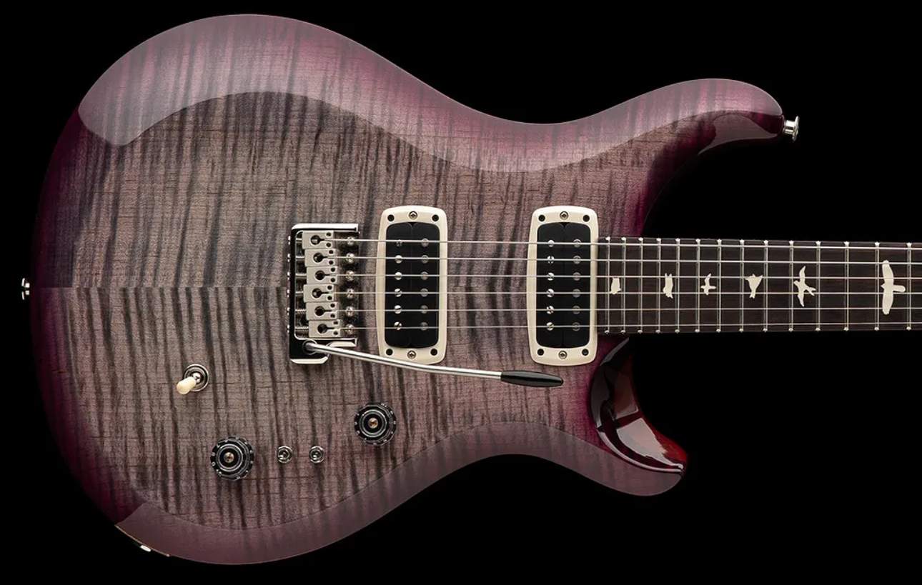 Prs S2 Custom 24-08 Usa 2h Tci Trem Rw - Faded Gray Black Purple Burst - Guitare Électrique Double Cut - Variation 2