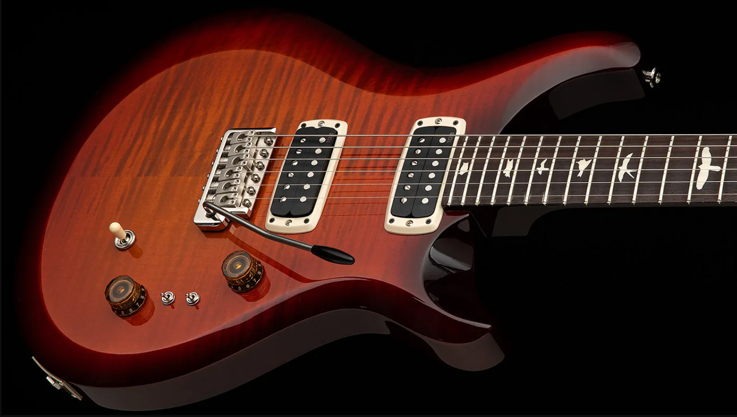 Prs S2 Custom 24-08 Usa 2h Tci Trem Rw - Dark Cherry Sunburst - Guitare Électrique Double Cut - Variation 2