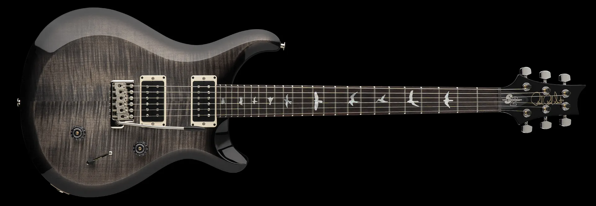 Prs S2 Custom 24 10th Ann. Ltd Usa 2023 2h Trem Rw - Faded Grey Black Burst - Guitare Électrique Double Cut - Variation 2