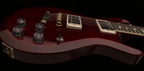 Guitare électrique solid body Prs USA S2 McCarty 594 Thinline - vintage cherry