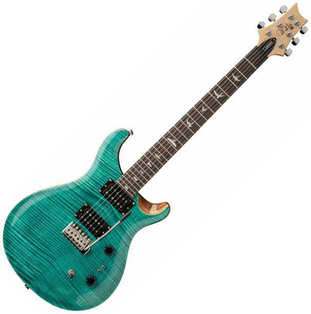 Prs Se Custom 24-08 2h Tci-s Black Trem Rw - Turquoise - Guitare Électrique Double Cut - Variation 4