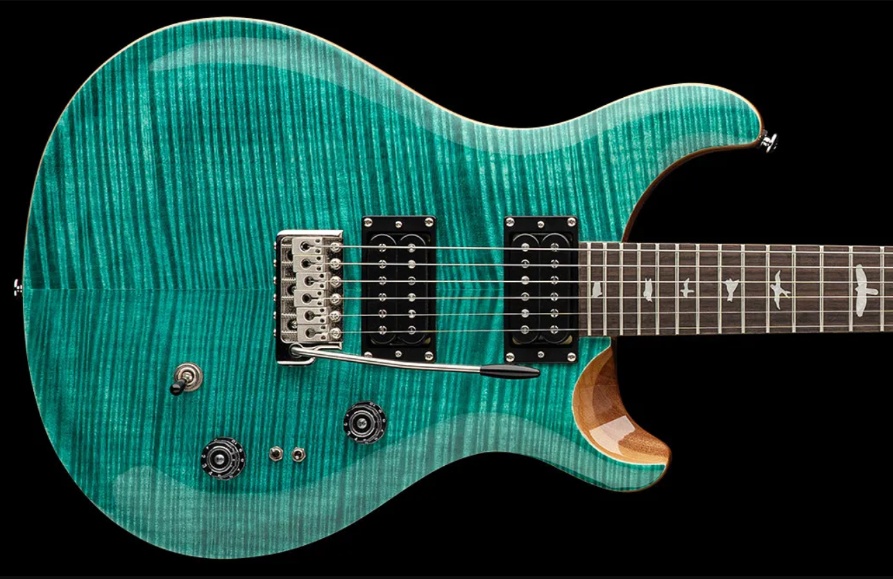 Prs Se Custom 24-08 2h Tci-s Black Trem Rw - Turquoise - Guitare Électrique Double Cut - Variation 6