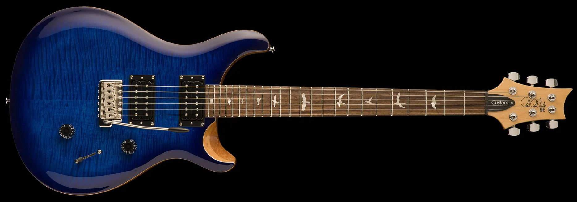 Prs Se Custom 24 Lh 2021 2h Trem Rw +housse - Faded Blue Burst - Guitare Électrique Gaucher - Variation 1