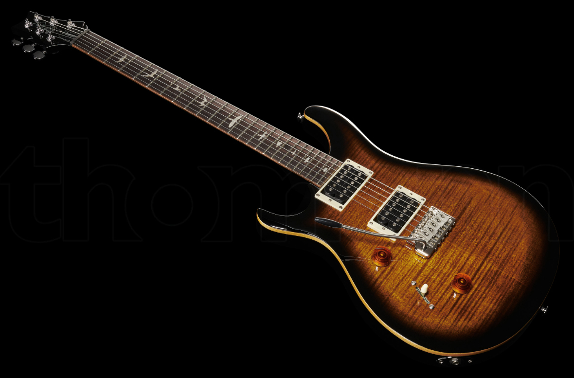 Prs Se Custom 24 Lh Gaucher 2h 85/15s Trem Rw - Black Gold Sunburst - Guitare Électrique Gaucher - Variation 1