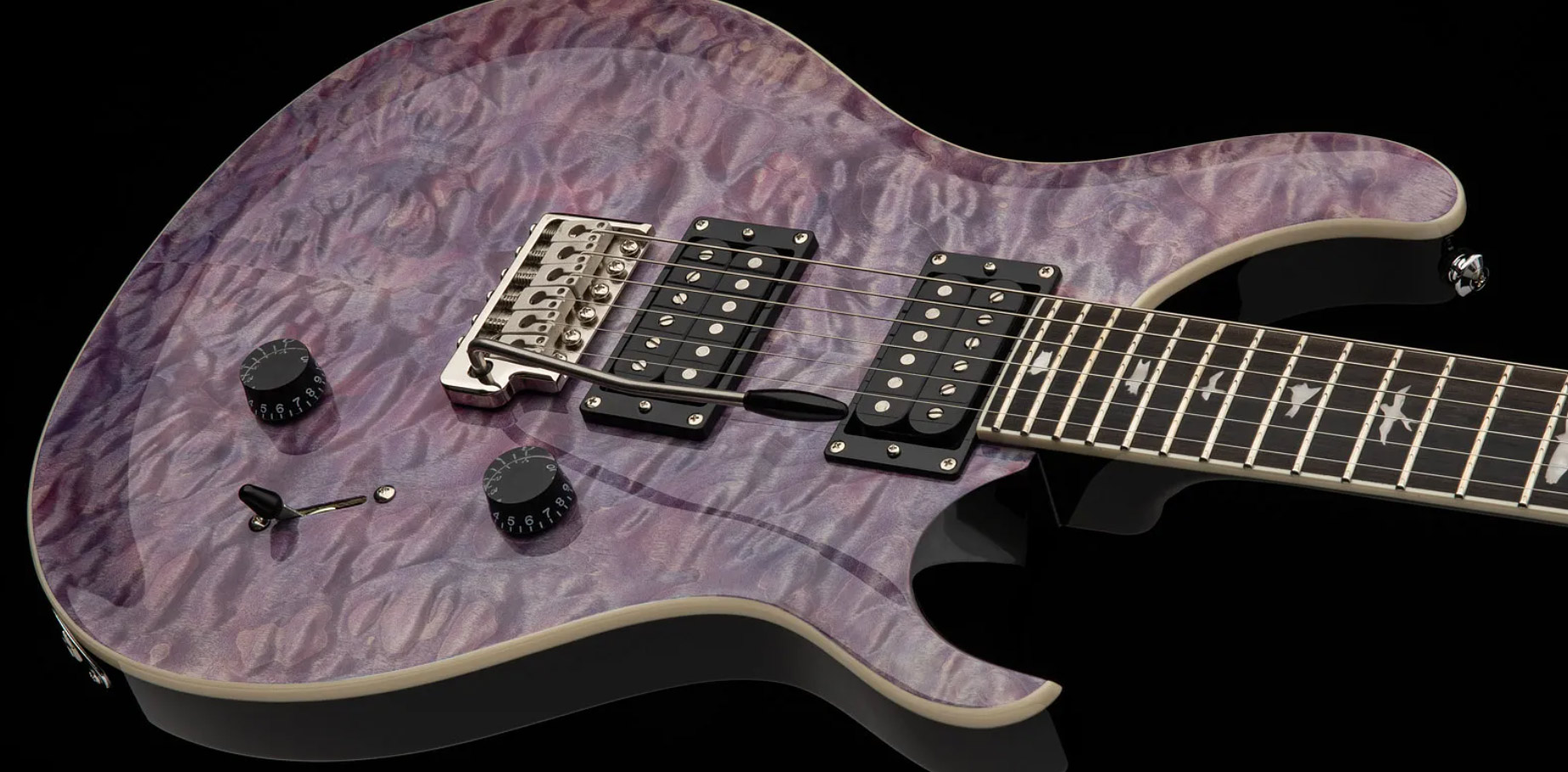 Prs Se Custom 24 Quilt 2h Trem Eb - Violet - Guitare Électrique Double Cut - Variation 3