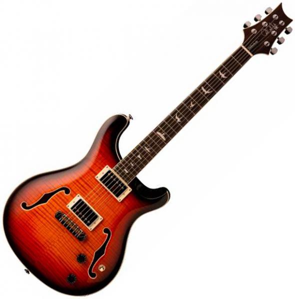Guitare électrique 1/2 caisse Prs SE Hollowbody II 2021 - tri-color sunburst