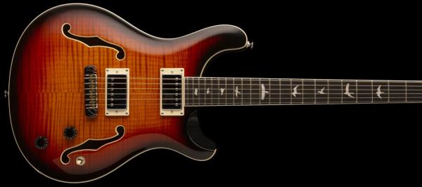 Guitare électrique 1/2 caisse Prs SE Hollowbody II 2021 - tri-color sunburst