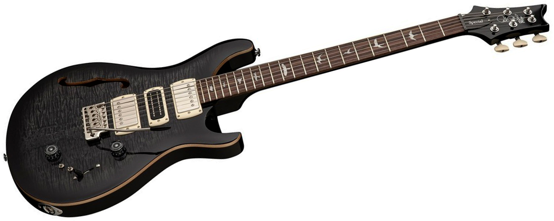 Prs Special Semi Hollow Se (wing Tuners) 2h Ht Rw - Charcoal Burst - Guitare Électrique 1/2 Caisse - Variation 1