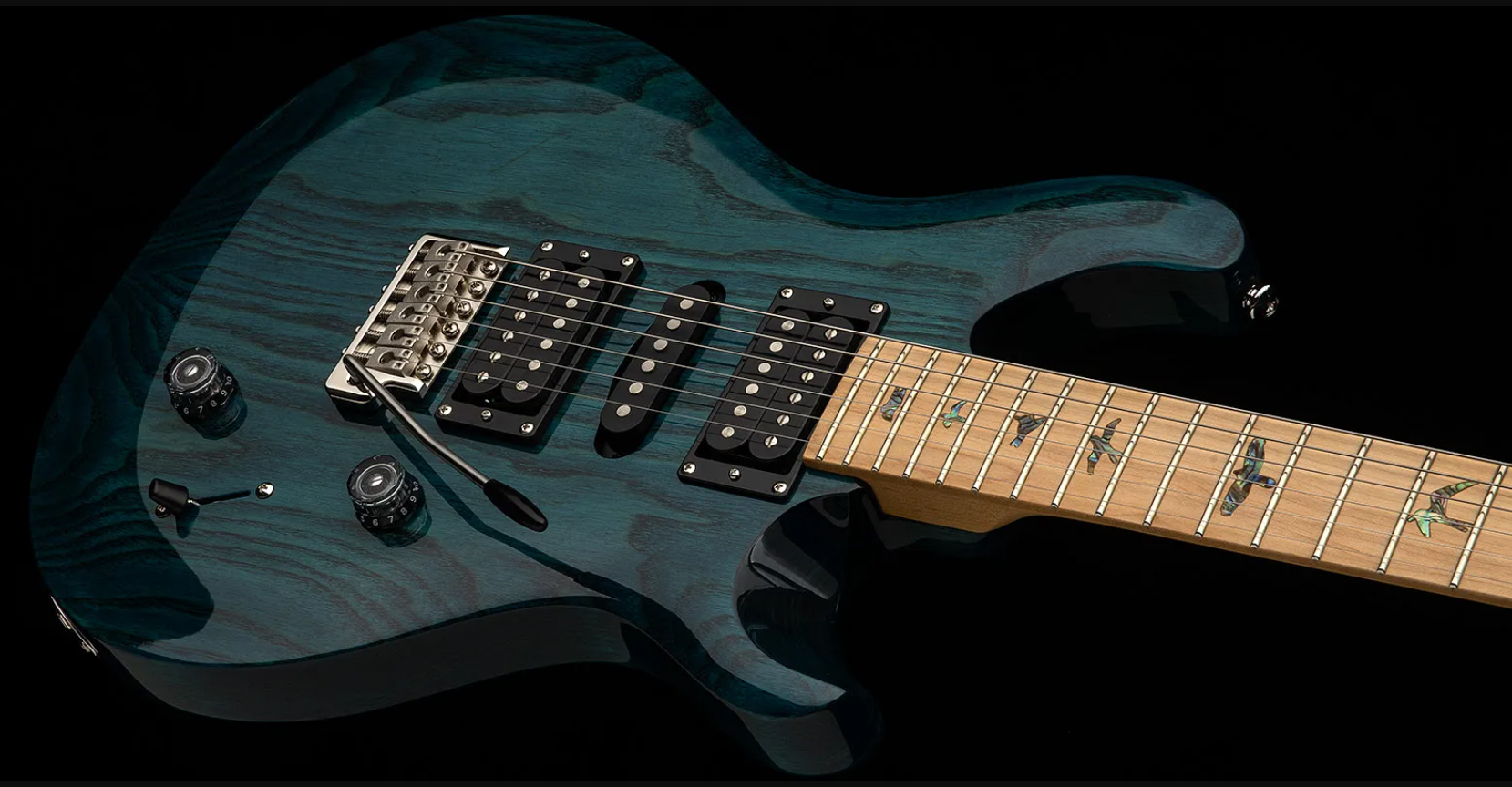 Prs Swamp Ash Special 5-way Switch Se Hsh Trem Mn - Iridescent Blue - Guitare Électrique Double Cut - Variation 1