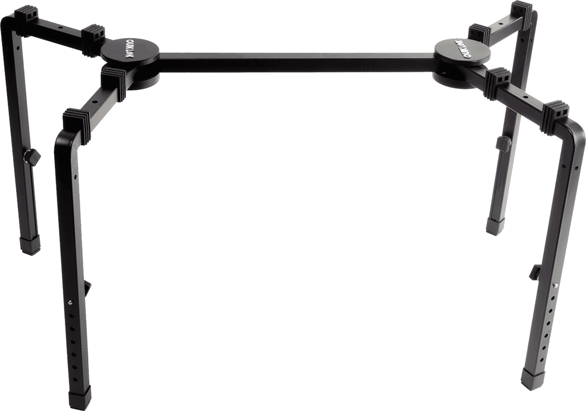 Support Pour Clavier En X - Hauteur Réglable 5 Positions - Pliable Et Portable - Revêtement Poudre Noir - Construction Métal
