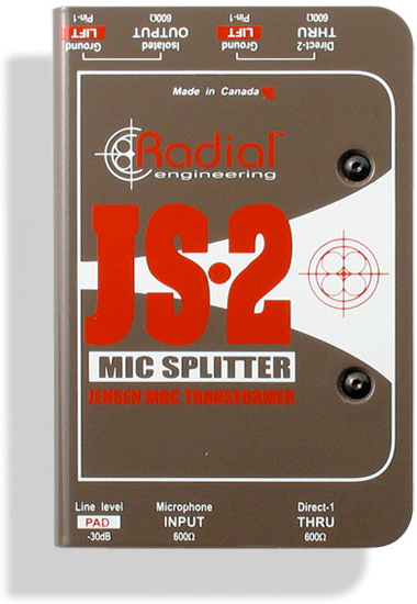 Radial Js2 Passive Microphone Splitter - Boitier Direct / Di - Main picture