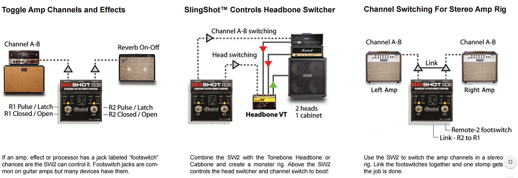 Tonebone Bigshot Sw2 Slingshot Amp Remote Control - Footswitch Ampli - Variation 3