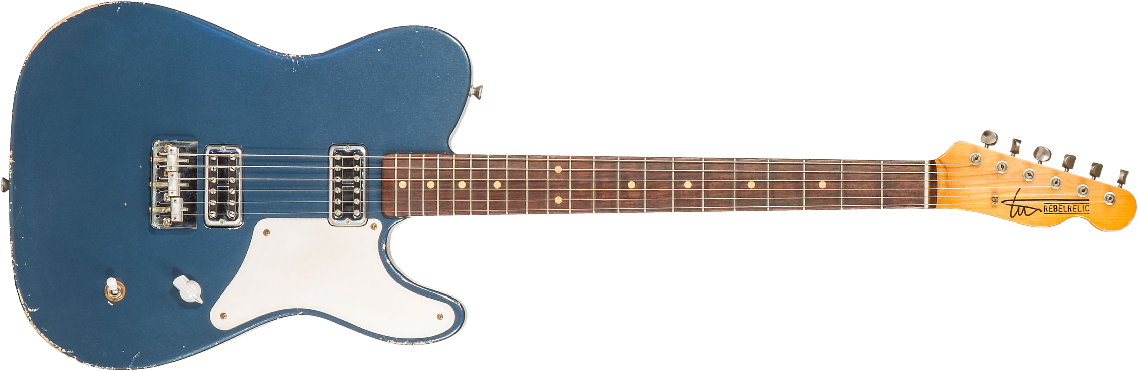 Rebelrelic Carmelita 2h Tv Jones Ht Rw #62165 - Medium Aged Lake Placid Blue - Guitare Électrique Forme Tel - Main picture