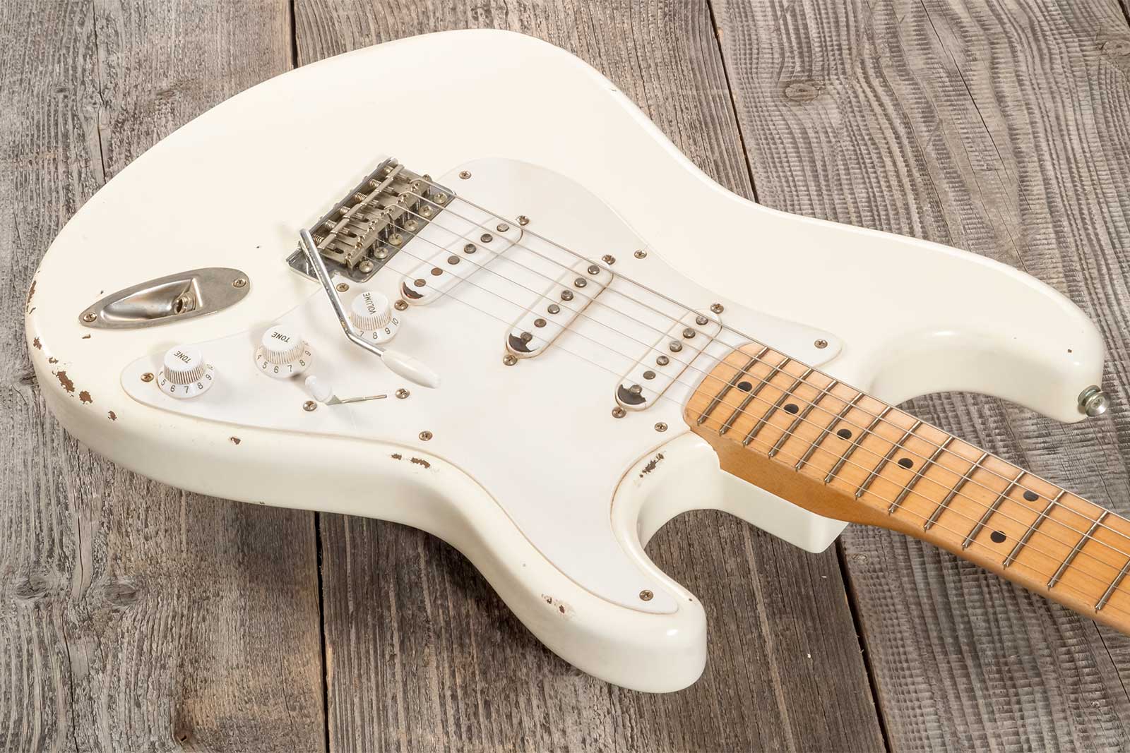 Rebelrelic S-series 1955 3s Trem Mn #231006 - Olympic White - Guitare Électrique Forme Str - Variation 2