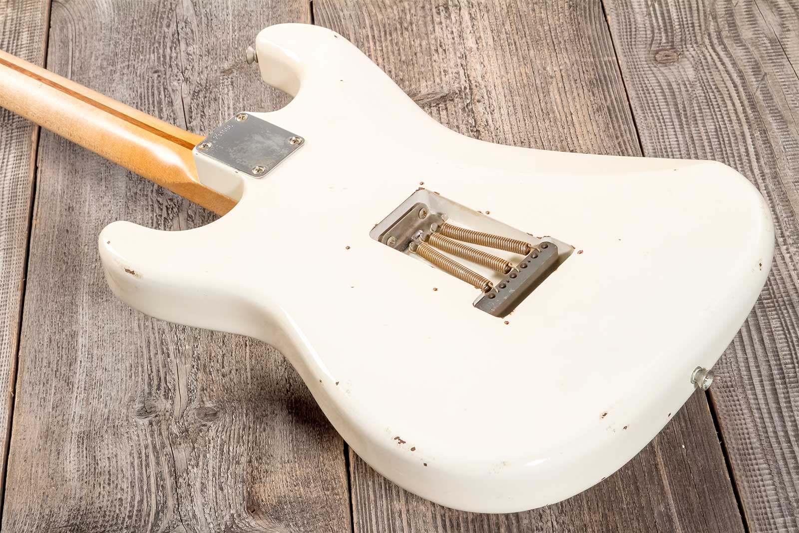 Rebelrelic S-series 1955 3s Trem Mn #231006 - Olympic White - Guitare Électrique Forme Str - Variation 5