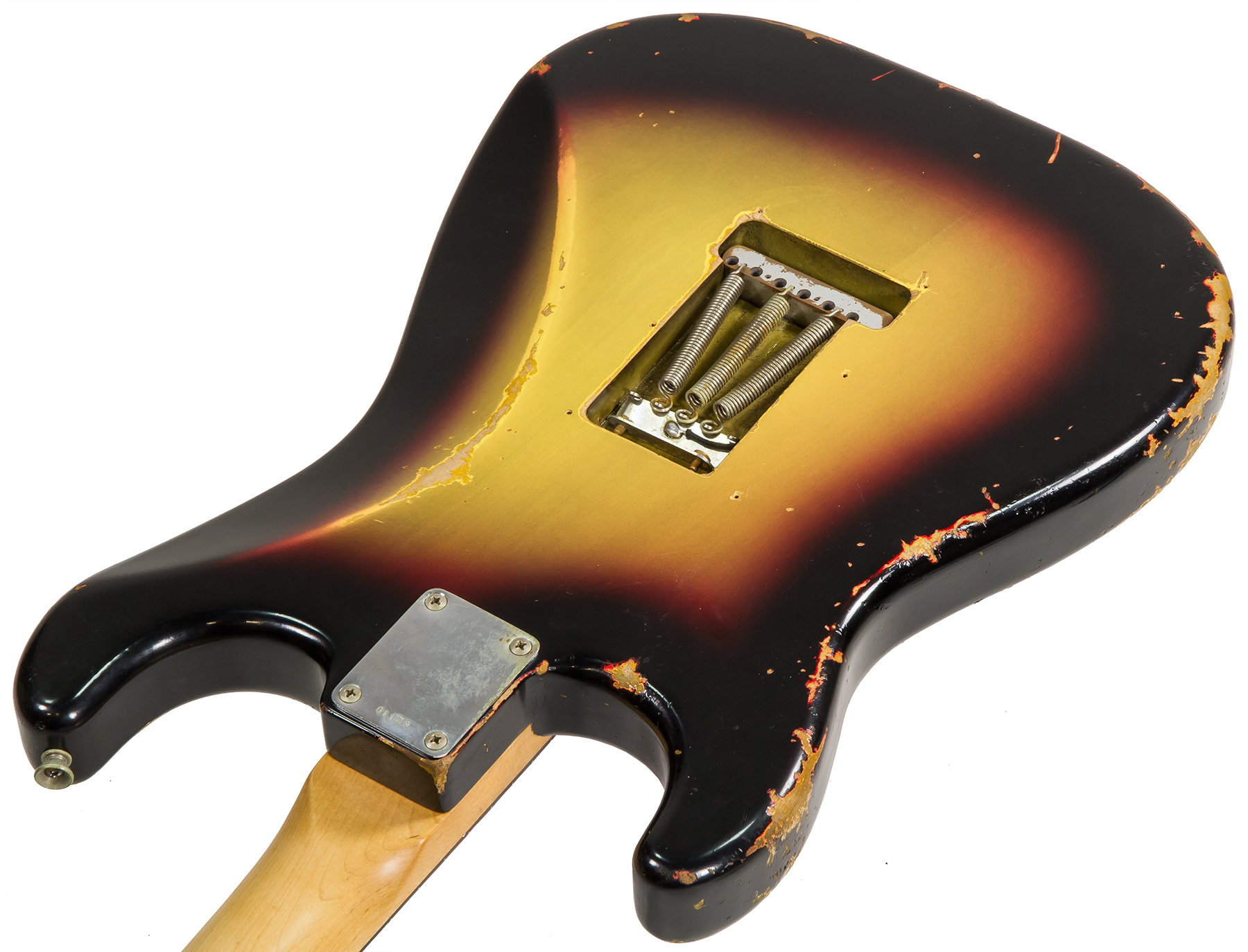 Rebelrelic S-series 62 Rw #62110 - Heavy Aging 3-tone Sunburst - Guitare Électrique Forme Str - Variation 3