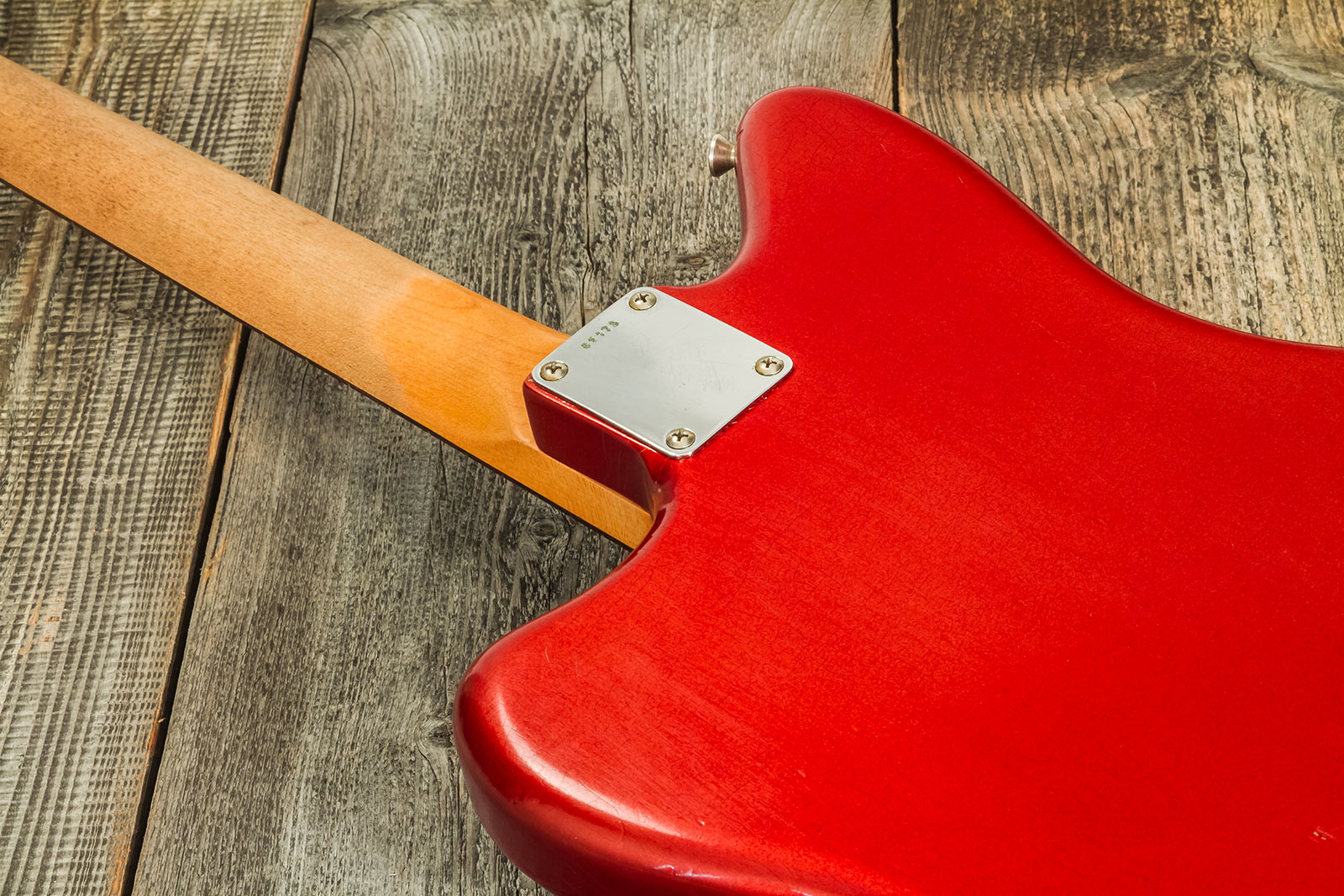 Rebelrelic Wrangler 2h Trem Rw #62175 - Light Aged Candy Apple Red - Guitare Électrique 1/2 Caisse - Variation 7