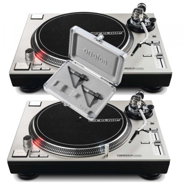 Reloop 2 x RP-7000 MK2 Silver + CC MKII Twin Mix Set dj complet
