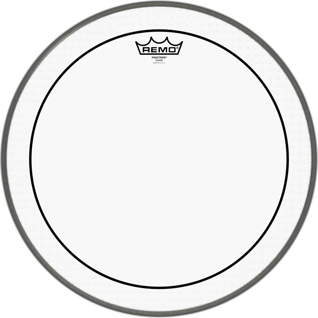 Peau percussion Remo PINSTRIPE TRANSPARENTE 18 GR CAISSE