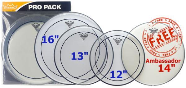 Pack peaux Remo PACK PINSTRIPE TRANSPARENTE 12 13 16 + 14 AMBASADOR SABLEE - Pack peaux