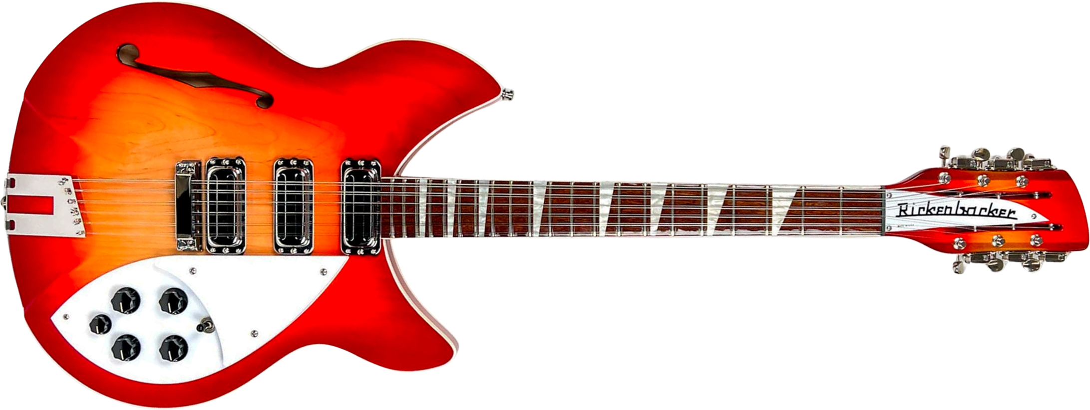 Rickenbacker Model 1993 Plus Fg 12c 2h Ht Rw - Fireglo - Guitare Électrique 1/2 Caisse - Main picture