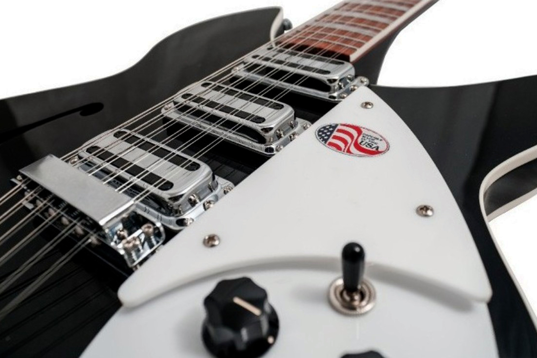 Rickenbacker Model 1993 Plus Jg 12c 2h Ht Rw - Jetglo - Guitare Électrique 1/2 Caisse - Variation 2