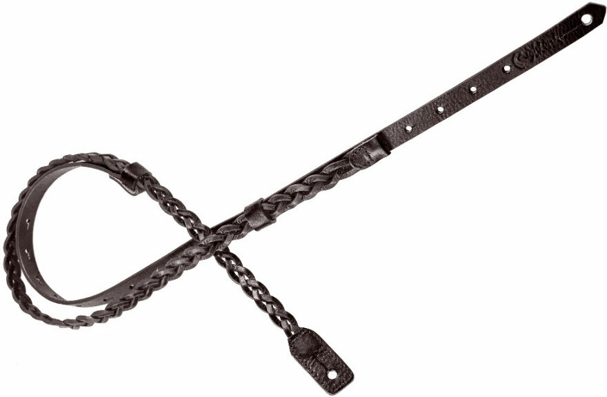 Righton Straps Ukulele Strap Plait Leather Courroie Cuir 0.6inc Black - Sangle Ukulele & Mandoline - Main picture