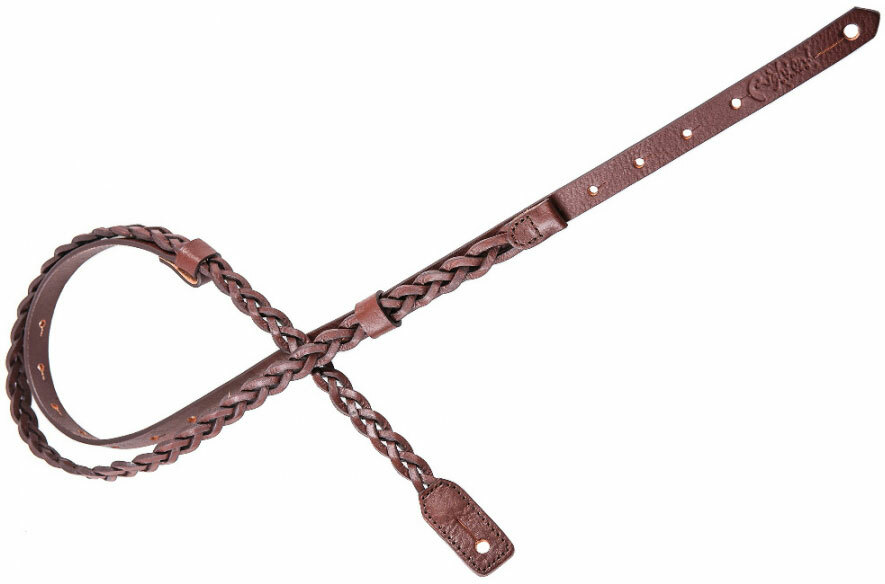 Righton Straps Ukulele Strap Plait Leather Courroie Cuir 0.6inc Brown - Sangle Ukulele & Mandoline - Main picture