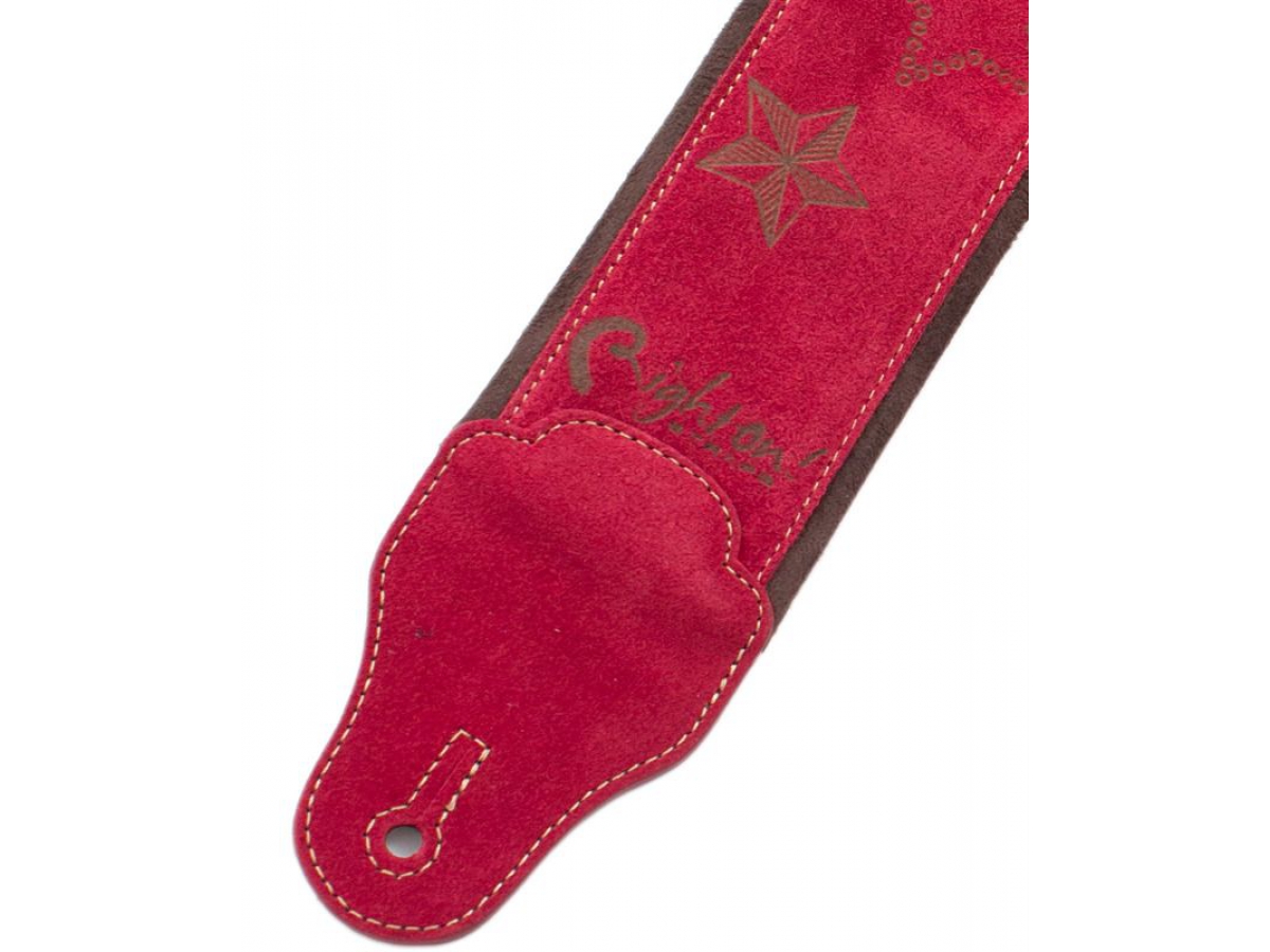 Righton Straps Jazz Stars Leather Guitar Strap Cuir 2.75inc Red - Sangle Courroie - Variation 1