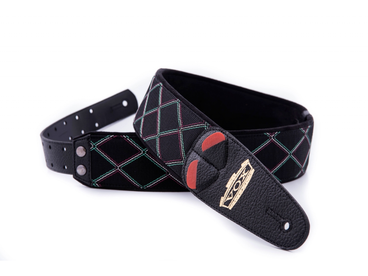 Righton Straps Vegan Mojo Vox Guitar Strap 2.3inc Black - Sangle Courroie - Variation 1