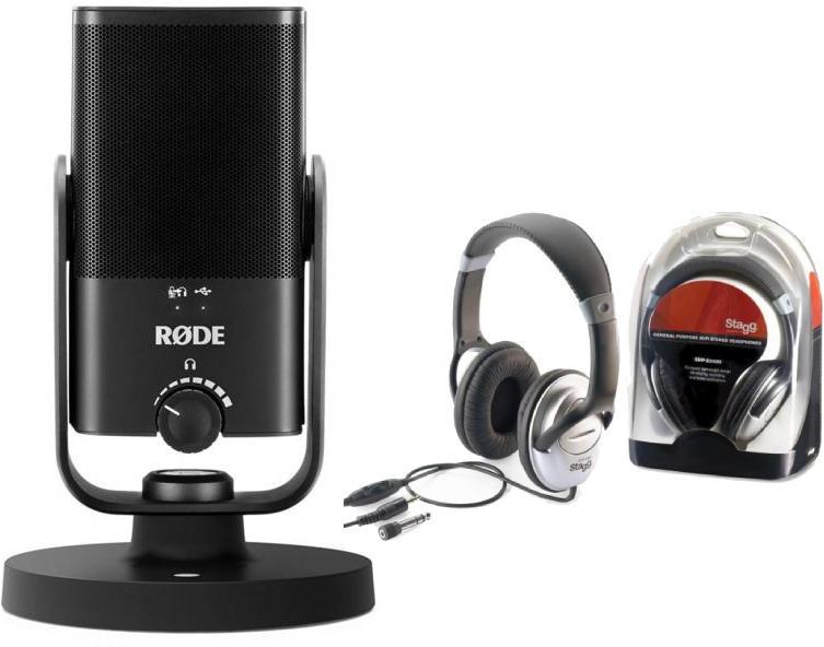 Pack micro Rode NT-USB MINI + Stagg Shp2300H