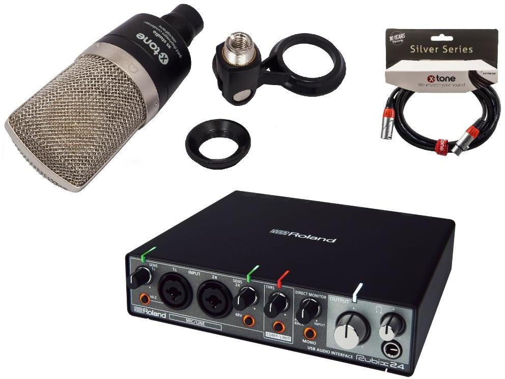 Pack home studio Roland Rubix24 + X-TONE XS-Studio + cable XLR 3m