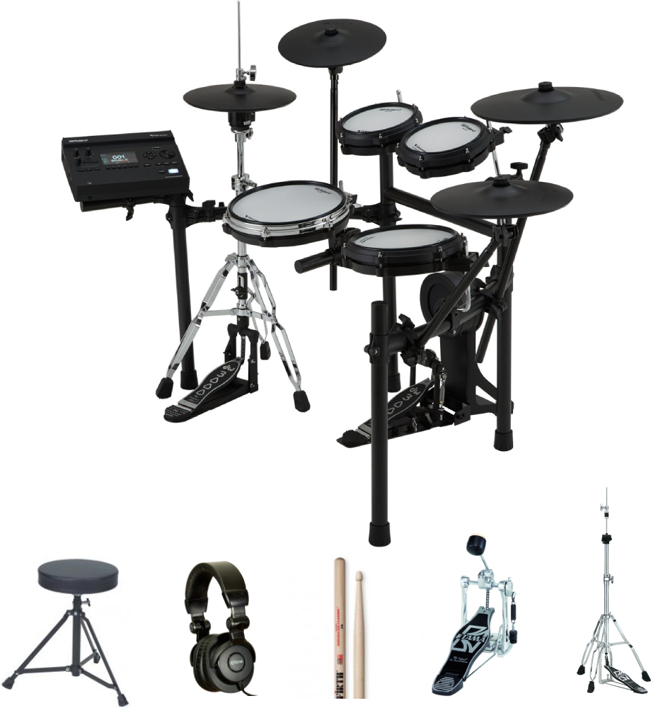 Roland Td-316 V-drums Bundle Complet - X-hp1 + Dt90 + Vic5a + Hp30 + Hh45wn - Pack Batterie - Main picture