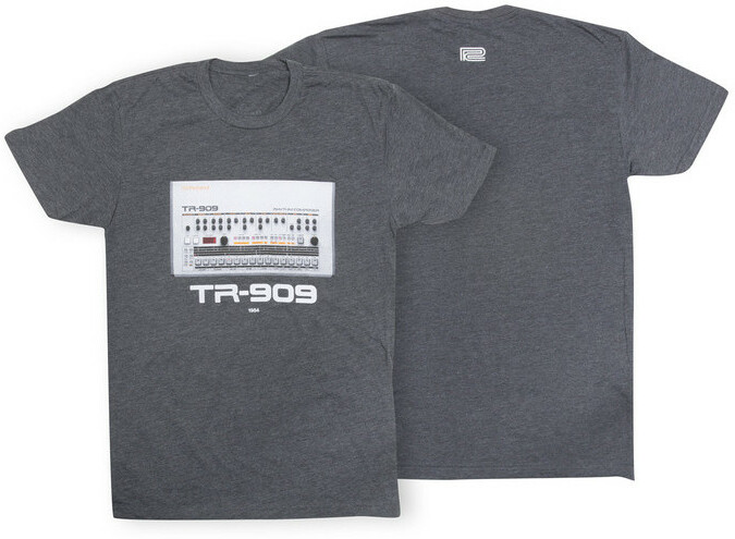 Roland Tr-909 Crew T-shirt Charcoal - L - T-shirt - Main picture