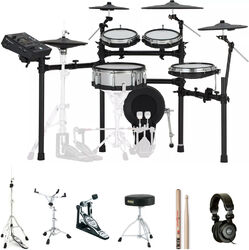 Pack batterie Roland TD-516 V-DRUMS Bundle Complet - X-HP1 + VIC5A + HP600D + HH205 + HS40WN + HT130
