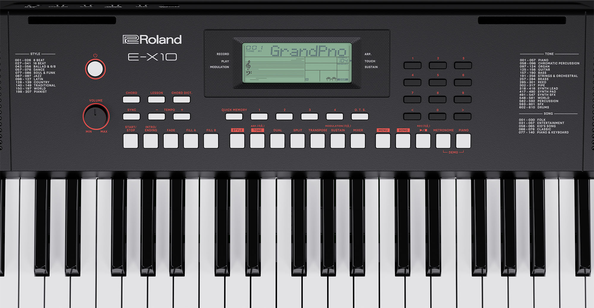 Roland E-x10 - Clavier Arrangeur - Variation 10