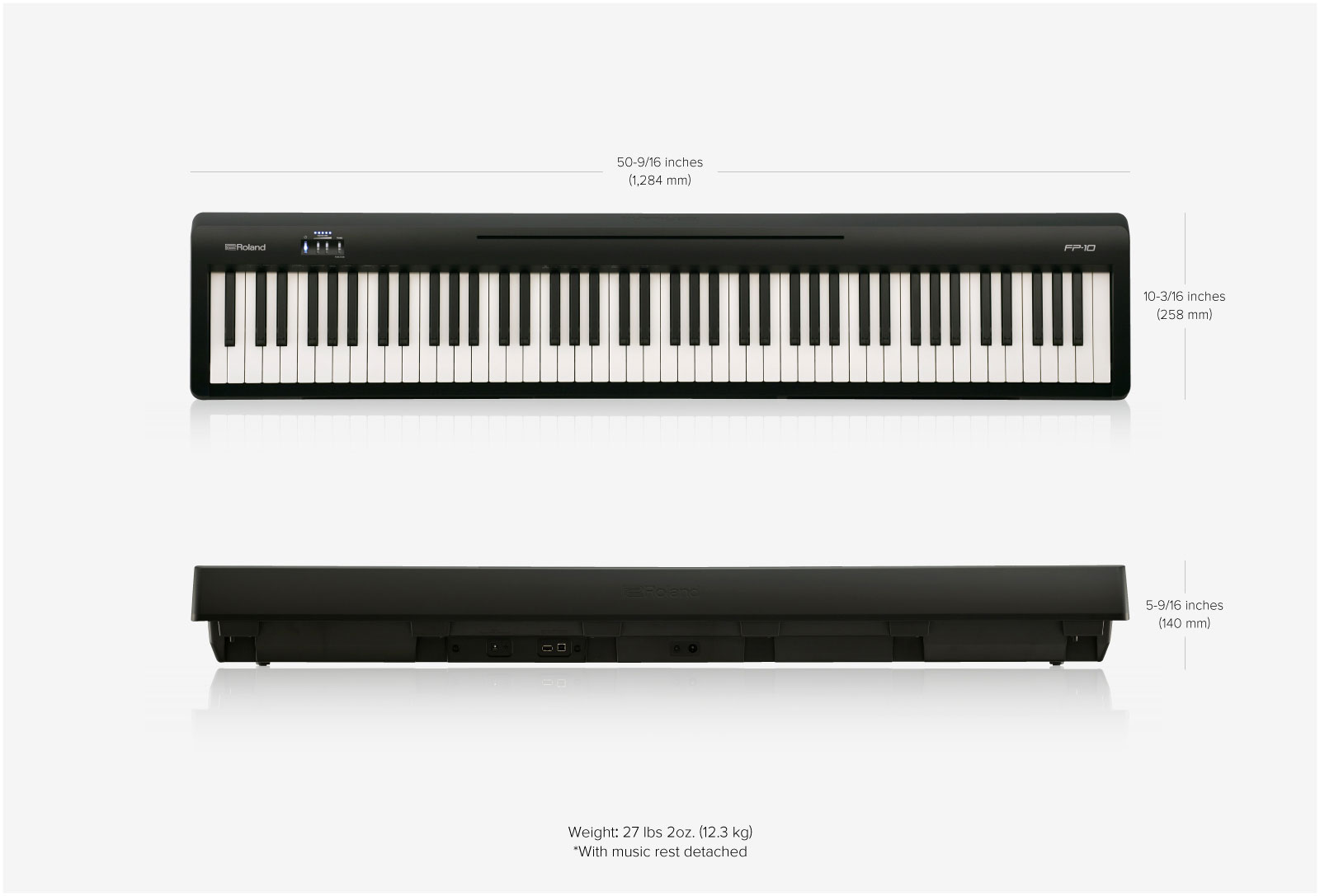 Ensemble Piano Numérique Roland FP-10 Noir