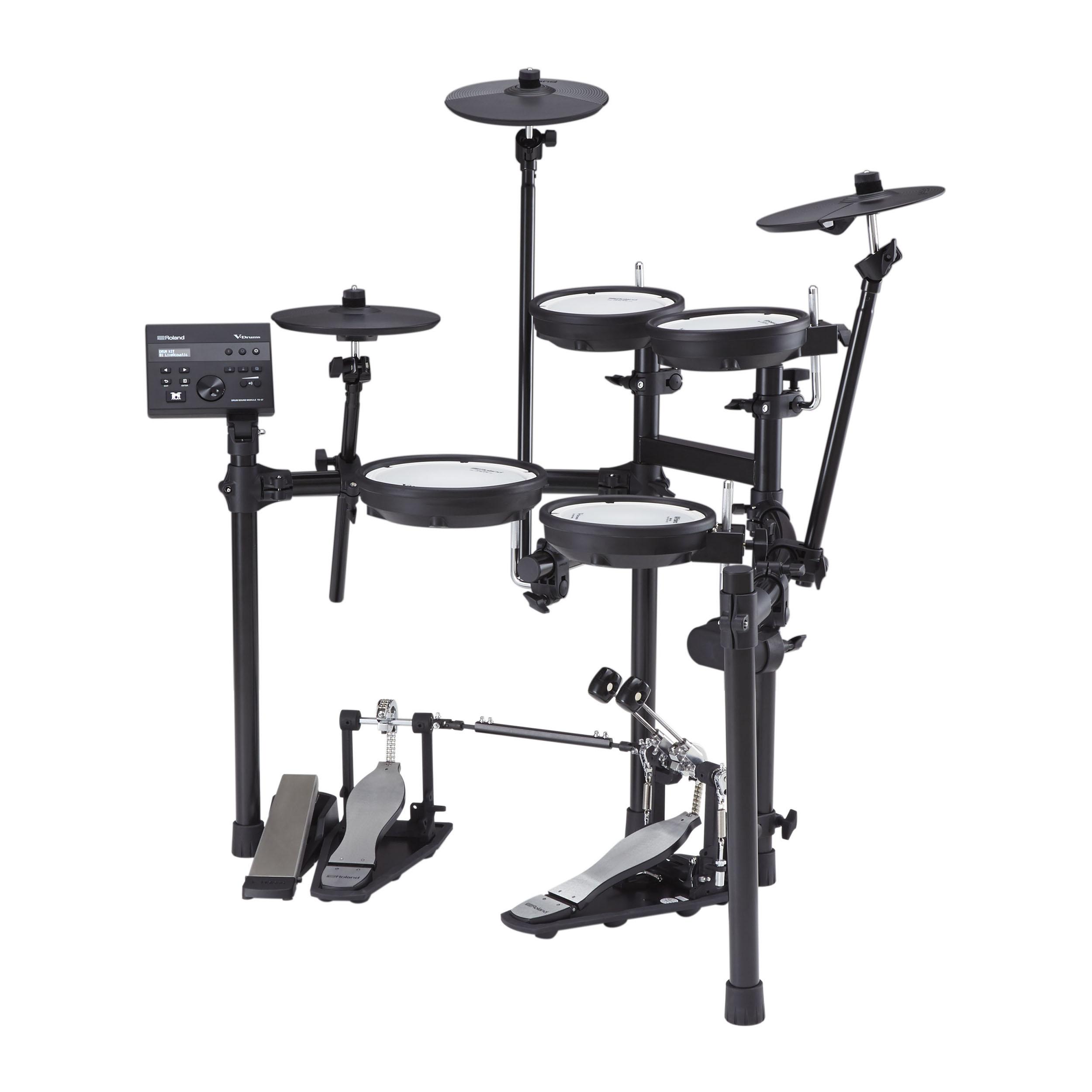 Roland Td-07dmk V-drums Kit Bundle Complet - X-hp1 + Dt90 + Vic5a  + Hp30 - Pack Batterie - Variation 2