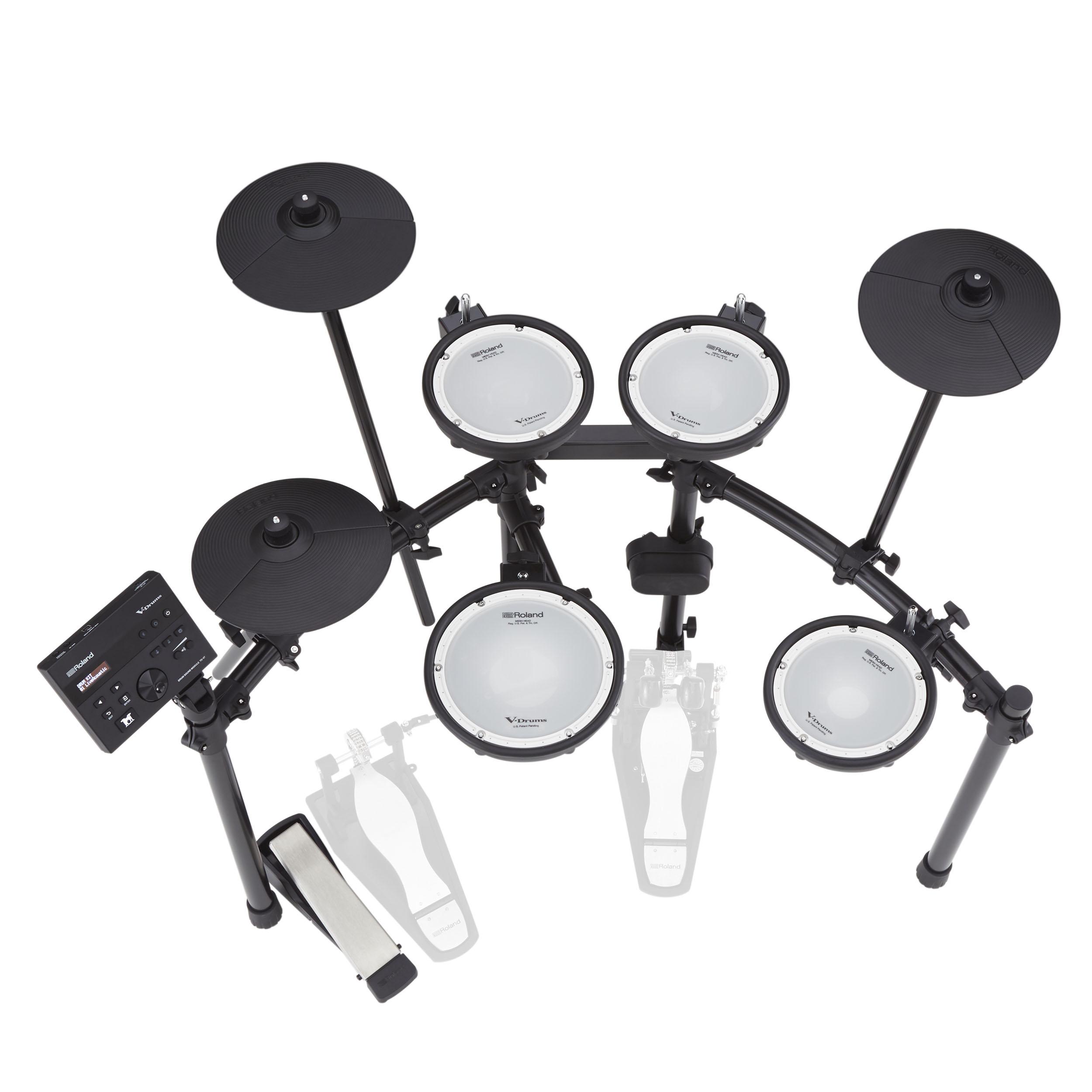 Roland Td-07dmk V-drums Kit Bundle Complet - X-hp1 + Dt90 + Vic5a  + Hp30 - Pack Batterie - Variation 3