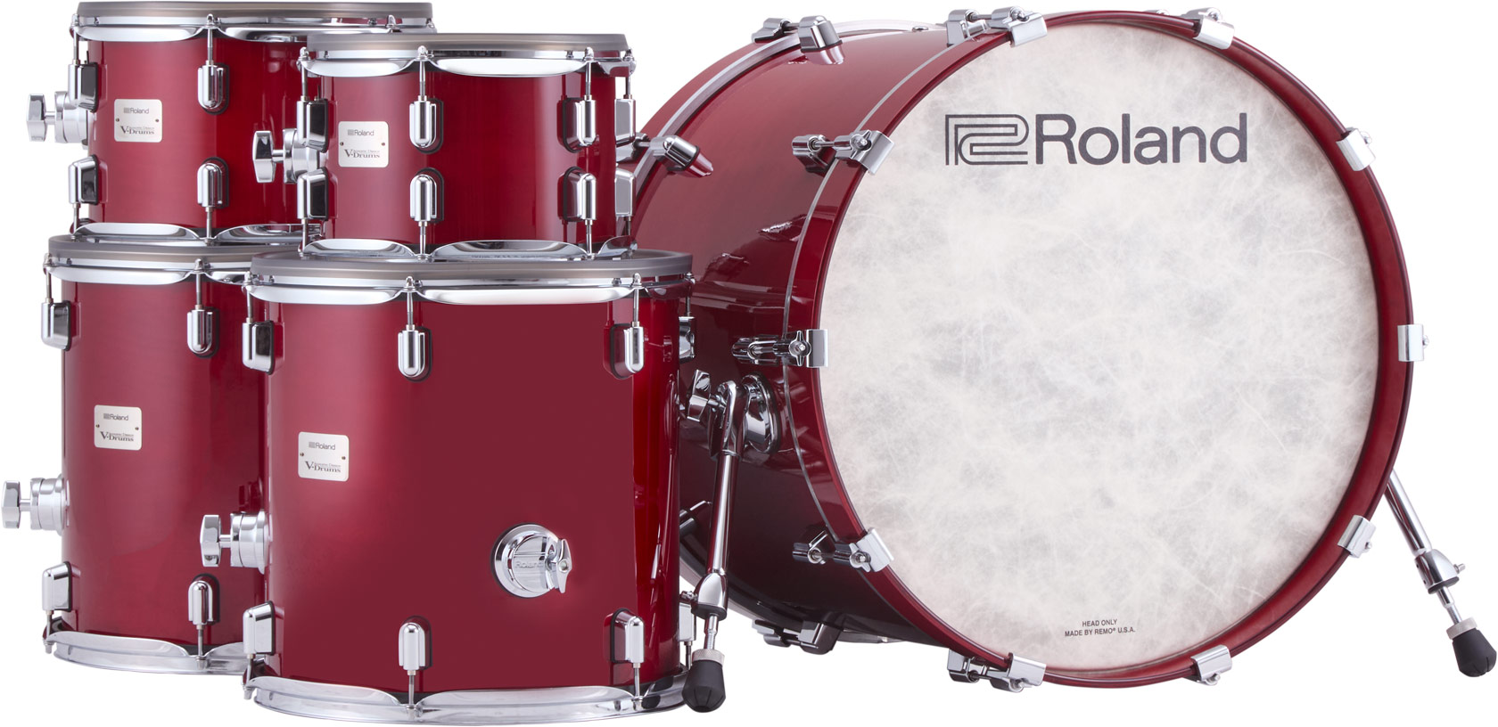Roland Vad716 V-drums Kit - Gloss Cherry - Kit Batterie Électronique - Variation 1