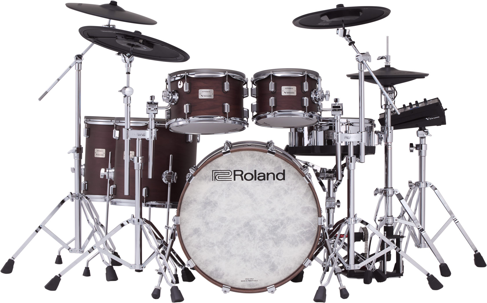 Roland Vad716 V-drums Kit - Satin Walnut - Kit Batterie Électronique - Variation 1