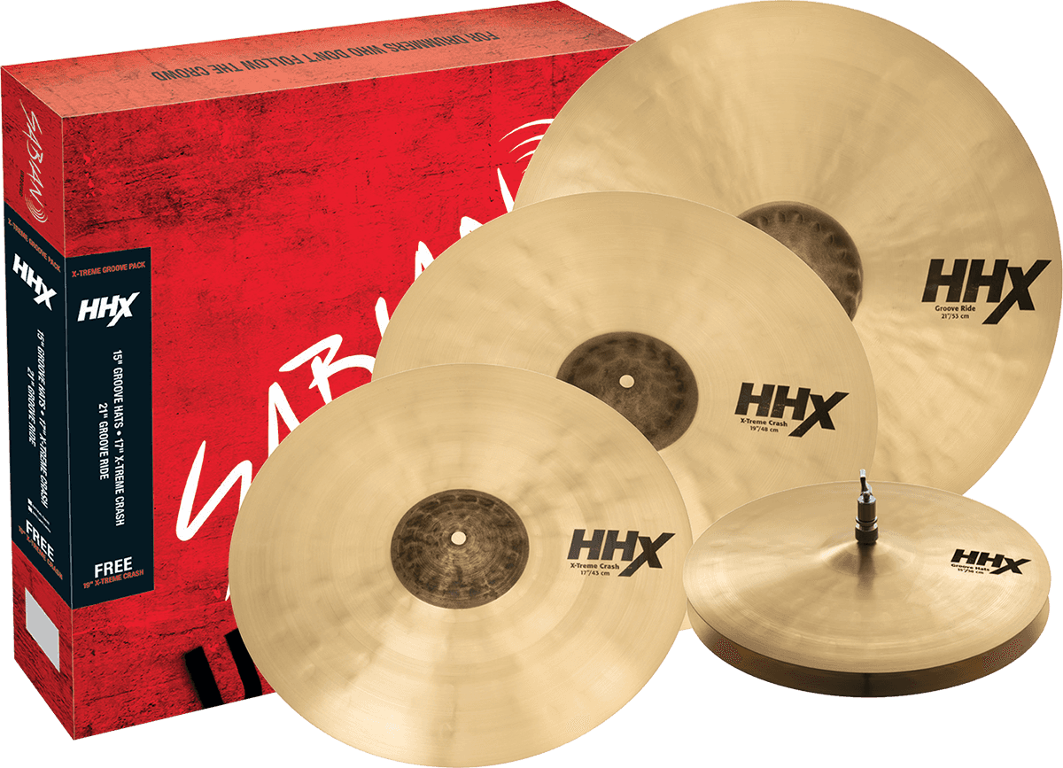 Sabian Pack 3 Cymbales + 1 Offerte - X-treme Groove - Pack Cymbales - Main picture