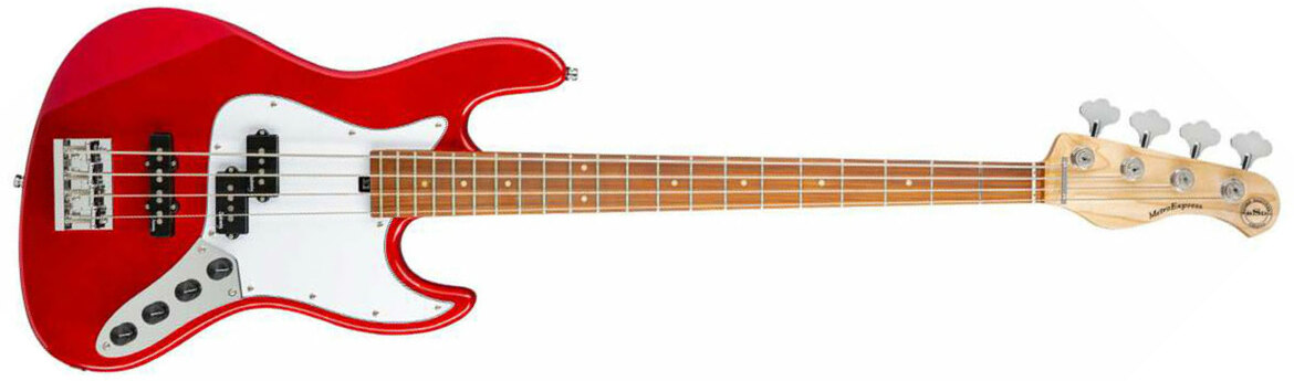 Sadowsky Hybrid P/j Bass 21 Fret 4c Metroexpress Mor - Candy Apple Red Metallic - Basse Électrique Solid Body - Main picture