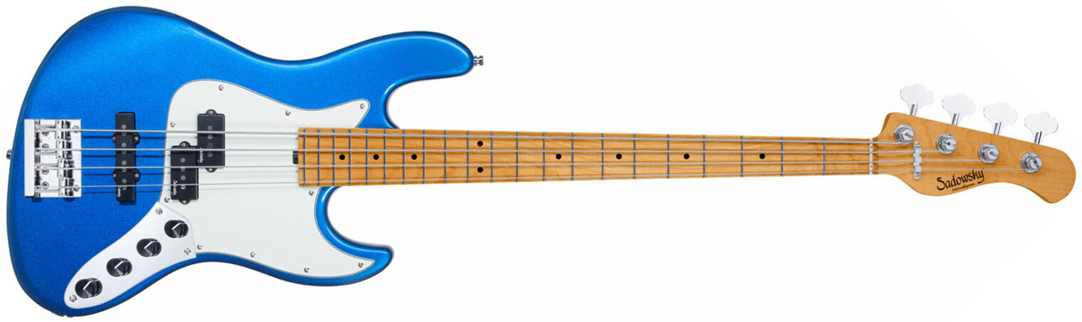 Sadowsky Hybrid P/j Bass 21 Fret 4c Metroexpress V2 Mn - Ice Blue Metallic - Basse Électrique Solid Body - Main picture