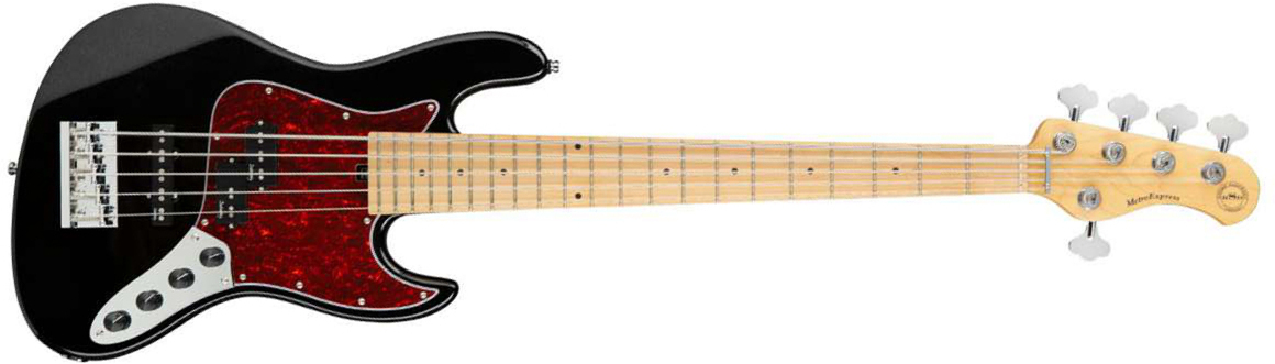 Sadowsky Hybrid P/j Bass 21 Fret 5c Metroexpress Mn - Solid Black - Basse Électrique Solid Body - Main picture