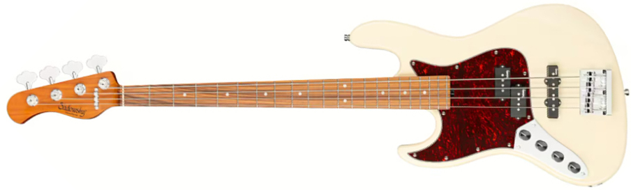 Sadowsky Hybrid Pj Bass 21-fret 4c Lh Metroexpress Gaucher Active Mor - Solid Olympic White - Basse Électrique Solid Body - Main picture