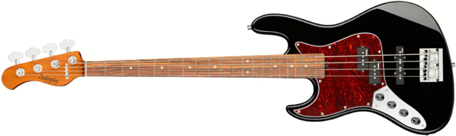 Sadowsky Hybrid Pj Bass 21-fret 4c Lh Metroexpress Gaucher Active Mor - Solid Black - Basse Électrique Solid Body - Main picture