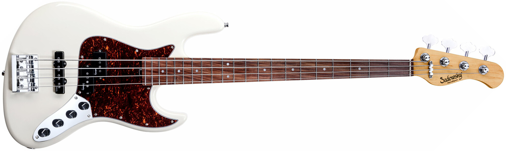 Sadowsky Hybrid Pj Bass 21 Fret 4c Metroexpress V2 Rw - Olympic White - Basse Électrique Solid Body - Main picture