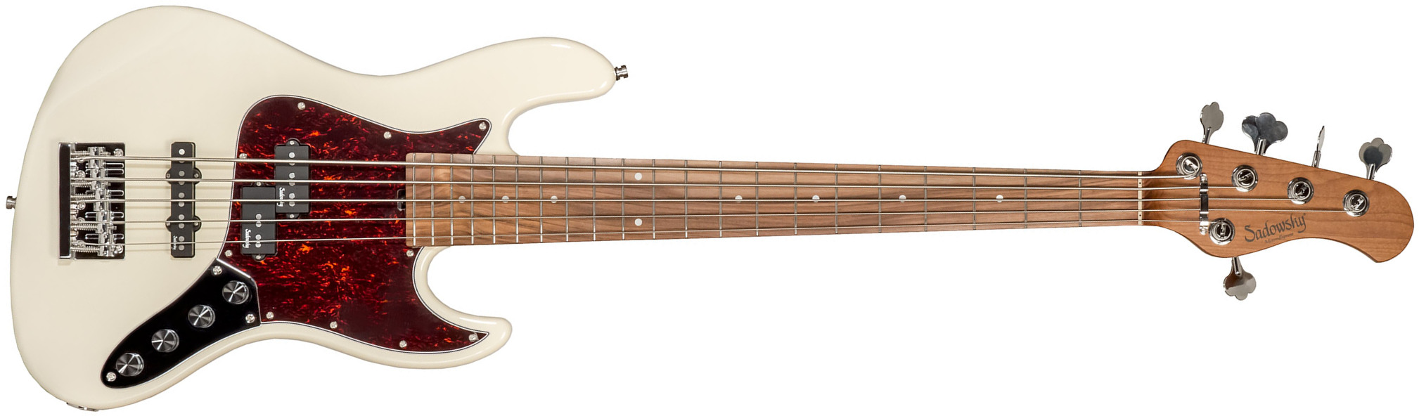 Sadowsky Hybrid Pj Bass 21 Fret 5c Metroexpress V2 Pf - Olympic White - Basse Électrique Solid Body - Main picture